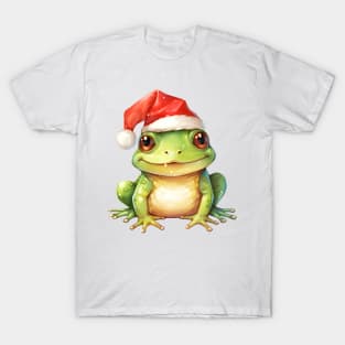 Bullfrog in Santa Hat T-Shirt